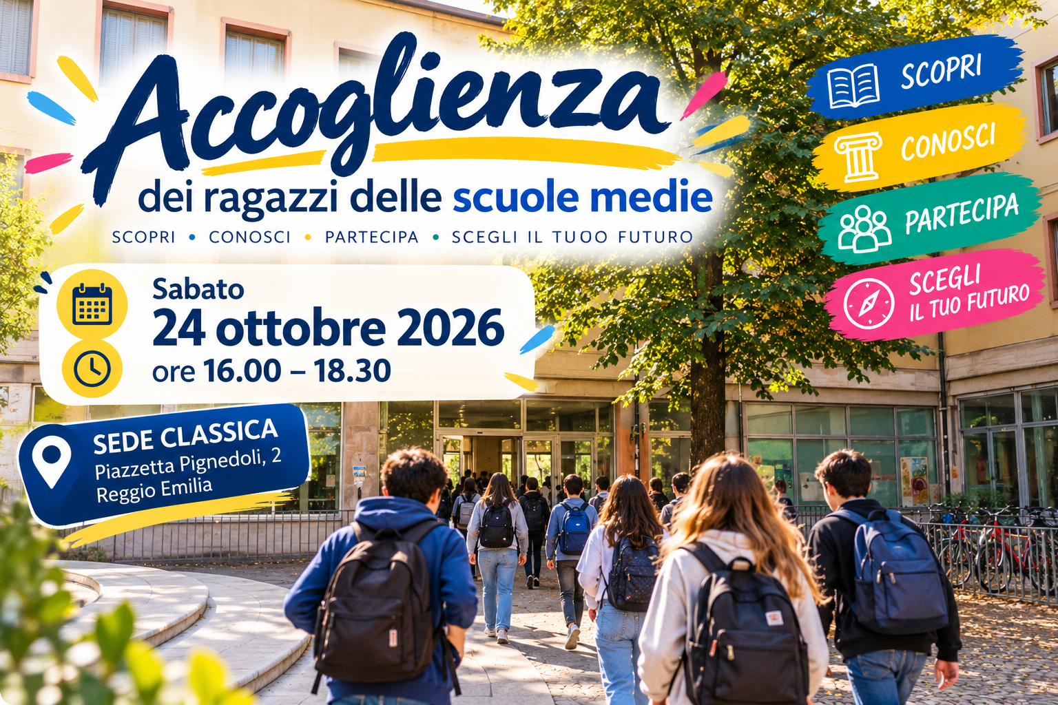 SCUOLA APERTA AL CLASSICO Sabato 24 ottobre, dalle ore 18.30 alle ore 21.00