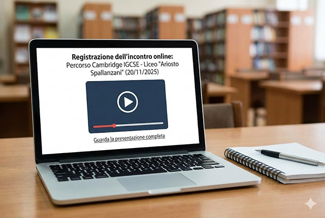 Online il video dell'incontro Cambridge IGCSE del 20 novembre